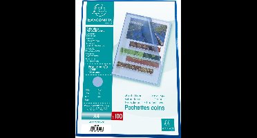 Exacompta 10x Pak 100 L-mappen - gestructureerde PP 12/100e - A4 - Blauw - 58522E