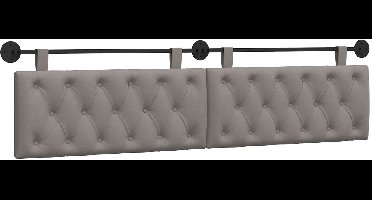 vidaXL - Hangend - hoofdbord - Taupe - Stof