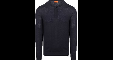 Suitable Crew Zip Merino Donkerblauw (navy) - Maat S - Heren - Quarter zip - Schipperstrui met rits - Volwassen mannen - Sweater