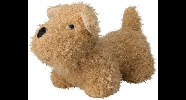 Home & Styling Deurstopper - Puppy hondje - lichtbruin - polyester - 27 x 17 cm - dieren - kinderkamer - deurgewicht - tegen klapperende deuren