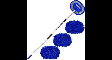 Core® Autowasborstel Telescopisch - Wasborstel Met Telescopische steel – Telescoop Wasborstel Met Zachte Borstel Haren – Blauw - 42cm x 23cm x 11cm