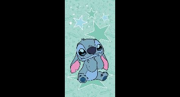 Stitch strandlaken Star groen 70 x 140 cm Katoen