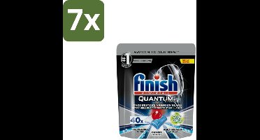7 x Finish – Vaatwastabletten – Quantum Ultimate Ontvetter – 40 Capsules - Vaatwasmiddel - Vaatwastablet - Ontvetter - Vetverwijderen - Glans