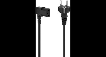 Hama Netsnoer Voor Koude Apparaten 90° Haaks 3-polig Randaarde 5 M Zwart