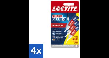 4 x Loctite - Secondelijm - Super Glue Universal - 3 Lijmtubes - Superlijm - Lijm - Secondelijm - Loctite - Universele Lijm
