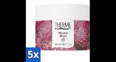 5 x Therme - Mystic Rose - Bodybutter - Hydraterend - Verzorgend - 225gr - Bodybutter - Hydratatie - Zijdezachte Huid - Geur - Vegan