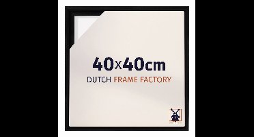 Baklijst 40x40 cm - Zwart Mat - Geschikt voor Canvasdoek - MDF Baklijst Lausanne