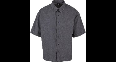 Urban Classics Lightweight Denim Shirt Shirt met korte mouwen grijs L - Katoen - Basics