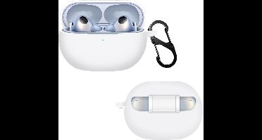 Hoes compatibel met draadloze oordopjes, siliconen beschermhoes, stootvast en ultradun - wit