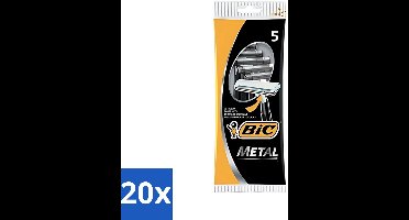20 x Bic - Scheermesjes - Metaal - Enkel Mesje - Wegwerpmesjes - 5 Scheermesjes - Scheermesje - Wegwerpmesje - Roestvrij Staal - Enkel Mesje - Precisie Scheren