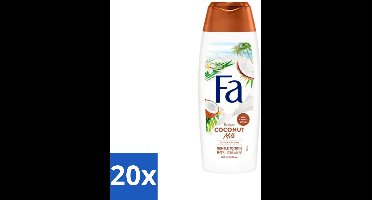 20 x Fa - Douchegel - Coconut Milk - Hydraterend & Kalmerend - Verzachtend - 250 ml - Douchegel Kokosmelk - Hydraterende Douchegel - Kalmerende Douchegel - Verzachtende Douchegel - Kokos-extract Douchegel
