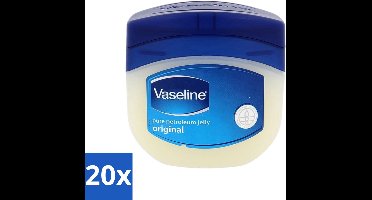 20 x Vaseline - Original - Petroleum Jelly - Beschermend - 250 ml - Huidverzorging - Vocht Vasthouden - Droge Huid - Lippen Verzorging - Handen Verzorging