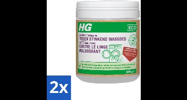 HG Eco Wasmiddeltoevoeging tegen Stinkend Wasgoed 500 gr - Voordeelverpakking - 2 stuks