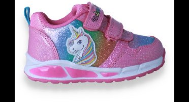 Unicorn Meisjes Sneaker Met Lichtjes | Fushia | Maat: 29