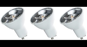Spectrum LED Lamp GU10 230V 6W - 500 Lumen - 6000K Koud wit - Helder daglicht - Energiezuinig - 3 stuks