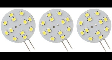 Spectrum LED Insteeklampje G4 2W - 12V - 230 Lumen - 6000K Koud wit - Helder daglicht - Energiezuinig - 3 stuks