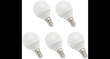 Spectrum LED Kogellamp E14 6W - 230V - 560 Lumen - 6000K Koud wit - Helder daglicht - Energiezuinig - 5 stuks