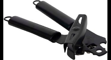Cookinglife Blikopener - Handblikopener - Can Opener - RVS Zwart - Antislip - 22 cm