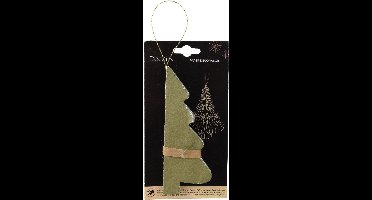 Kerstboom decoris 3d papier 15cm groen