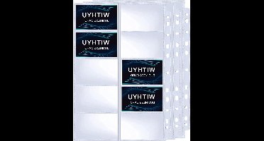 30 Stuks Visitekaartjeshoezen met 600 vakken en 11 gaten, Dubbelzijdige Creditcardbladen