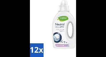 12 x Neutral Vloeibaar Wasmiddel Wol & Fijn 20 Wasbeurten 1 liter - Wasmiddel - Gevoelige Huid - Hypoallergene - Dermatologisch Goedgekeurd - Parfumvrij
