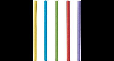 500 Cocktail drinkrietjes, papier Ø 7 mm · 15 cm assorti kleuren