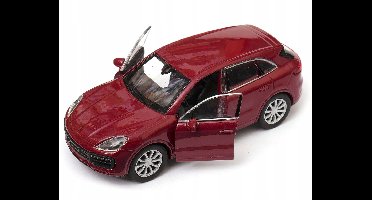 Porsche Cayenne Turbo model auto 1:34-39 metaal, bordeaux