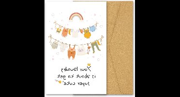 Allecto plus - Grappige Nieuwe Babykaart voor Babyshower - Felicitaties voor Nieuwe Ouders - Babycadeaus - Schattige Kaart - Babyshowercadeaukaart