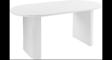 BELIANI MOBERLY - Eettafel - Wit - 180 x 90 cm - MDF