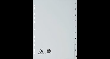EXACOMPTA tabbladen A4+ kunststof cijfers 1-31 grijs 31-delig