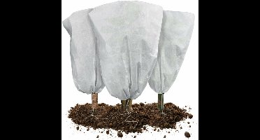 Set van 3 Winterplantenhoezen 80x100cm 80g/m² - met trekkoord - herbruikbare vorstbescherming voor planten