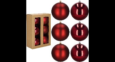 Kerstballen | 6 Stuks | Rood