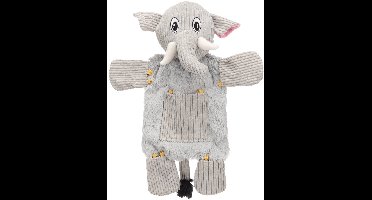 Flamingo Hondenknuffel Hida platte olifant grijs 39x16x46CM