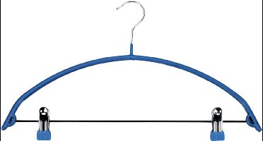 Metaltex - Kledinghanger - 42 cm – Anti-Slip – Metaal & PVC – Broekhangers - Kleerhangers - met Knijpers