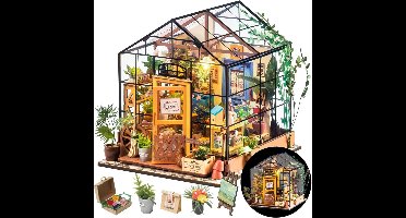 ApexArte® Poppenhuis - Houten Poppenhuis met Meubels - Kinderspeelgoed 1 jaar en Ouder - Transparant