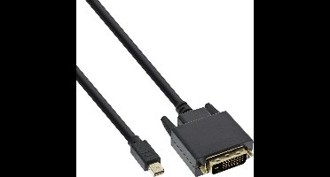 Premium Mini DisplayPort 1.1a naar DVI kabel (1920 x 1200) / zwart - 5 meter