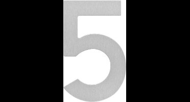 Intersteel Huisnummer 5 200 mm rvs geborsteld