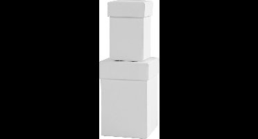 Creotime Dozen Vierkant Karton 7-9 Cm Wit 2-delig