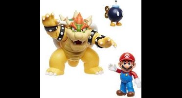 NINTENDO SUPER MARIO BOWSER 18CM VS. MARIO FIGUREN SET