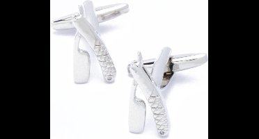 Manchetknopen - Knip Scheermes Kapper Zilverkleurig