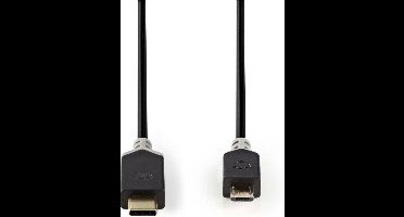 Nedis CCBP60750AT10 Kabel Usb 2.0 Type-c Male - Micro-b Male 1,0 M Antraciet