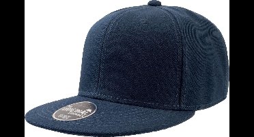 Atlantis Kinderen/Kinderen Flat Visor 6 Panel Snap Back Cap (Marine)