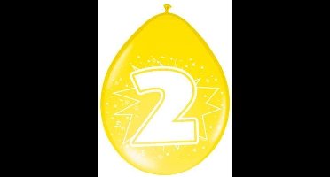 Folat Ballonnen Ster 30 Cm: 2 Jaar 8 Stuks