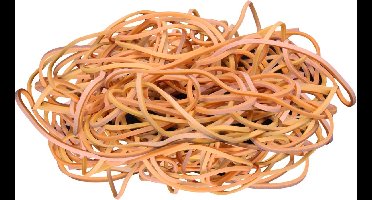 1 kg - Elastiek - naturel - diameter 255mm - breedte 3mm - in zak - ca 175stuks