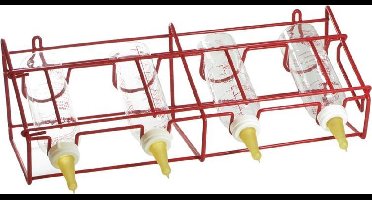 Excellent Lammerflesrek - Flessenrek - Inclusief 4 flessen - Inhoud 500 ml - Rood