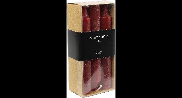 Set van 6 kaarsen Countryfield 14cm | Rood