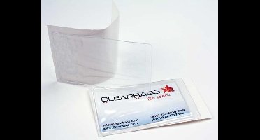 Vinyl Visitekaartmapje 5,9x8,9cm Klevende Achterzijde (10 stuks)