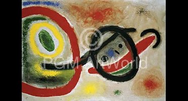 Kunstdruk Joan Miro - Femme III 80x60cm