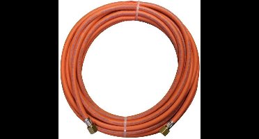 Rubberen gasslang met lengte van 10 meter inclusief 3/8 koppelingen