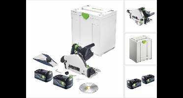 Festool TSC 55 KEB-Basic accu-dompelzaag 18 V / 36 V ( 2x 18 V ) 160 mm borstelloos + 2x accu 5,0 Ah + Systainer - zonder lader